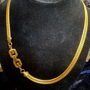 Elegant Givenchy Gold Signature Necklace